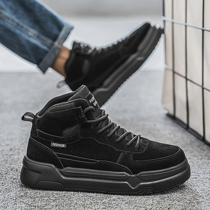 Men'S High-Top Sneakers with a Thick Sole, Featuring a Stylish And Simple Design