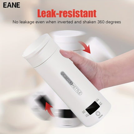 Electric Kettle  Compact Stainless Steel Travel Water Bottle with 4 Temperature Settings, Quick Noodle Cooking Feature,