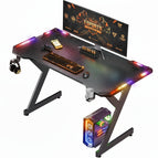 Black 120cm / Computer desk with 4 LED lights (1 piece per pack)