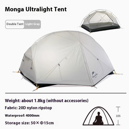 Ultralight 20D Silicone Portable Rainproof Camping Tent