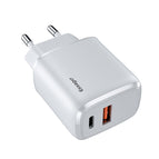Dual port PDQC 20W white / EU