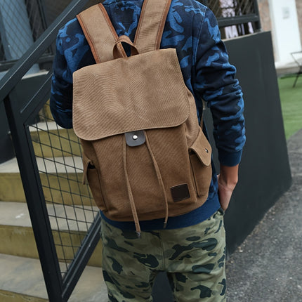 Fashionable Trendy Backpack, Casual Canvas Bag, College Style Travel Backpack Student Schoolbag