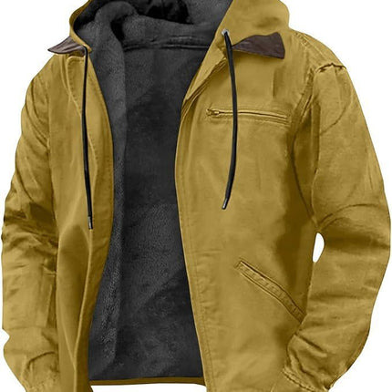 Men's Hooded Zipped Cotton-padded Jacket