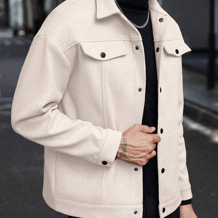 Lapel Woolen New Men's Casual Sports Jacket