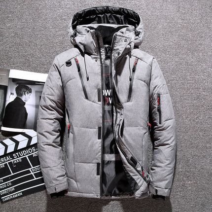 Hooded Men's Men's Black Coat Top