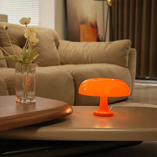 LED Mushroom Decoration Lighting Orange White Mushroom Modern Romantic Art Table Lamp