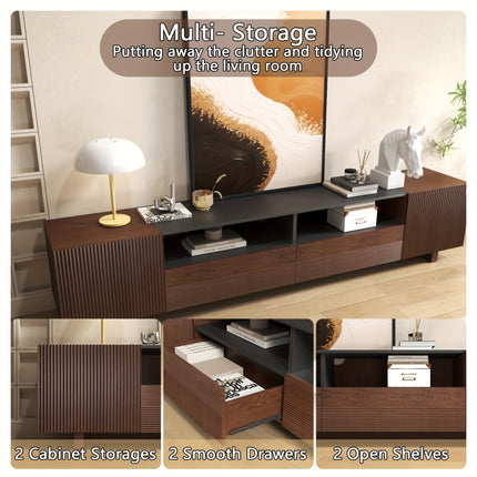 78.8 Inch TV Stand with Storage Cabinets for Living Room, TVs Media Console Entertainment Center