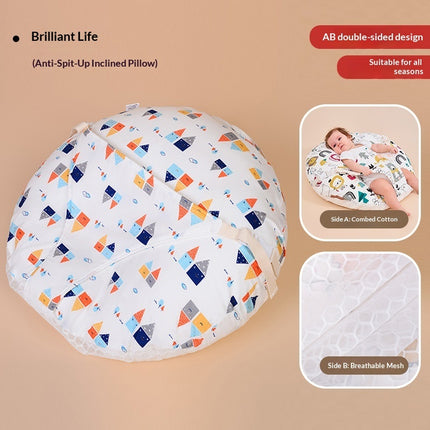 Creative Cartoon Printed Baby Anti-spit-up Inclined Pillow
