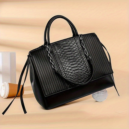 Large Capacity Western-style Women's Bag, Light Luxury, One Shoulder Portable Tote Bag