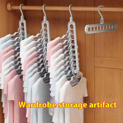 Multifunctional Hanger Nine-hole Hanger Seamless Folding Pant Rack Dormitory