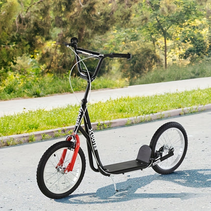 Manual City Scooter with Inflatable Tires & Handbrake - Adjustable Handlebar Height,