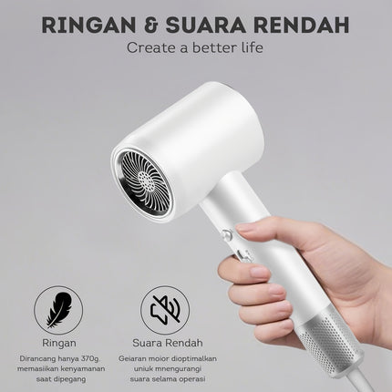 2000W Professional Hair Dryer | 5-Level Hot and Cold Air Control, Blue Light Protection