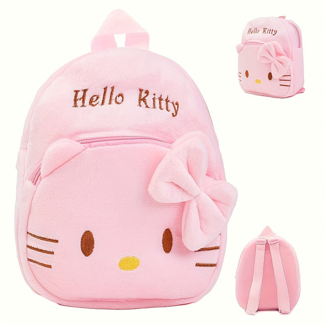 Backpack Cute Pink and White Design with Whisker Patterns, Durable