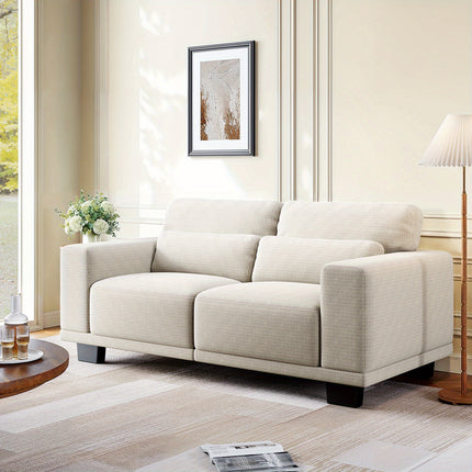 Sofa Couch For Living Room, Modern Couch With Deep Seats Wide Armrests, Comfy Sofa