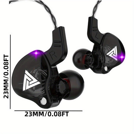 Microphone Headphones, HiFi Bass Sport In-ear Monitor Headset, Music Game Earbuds 3.5MM