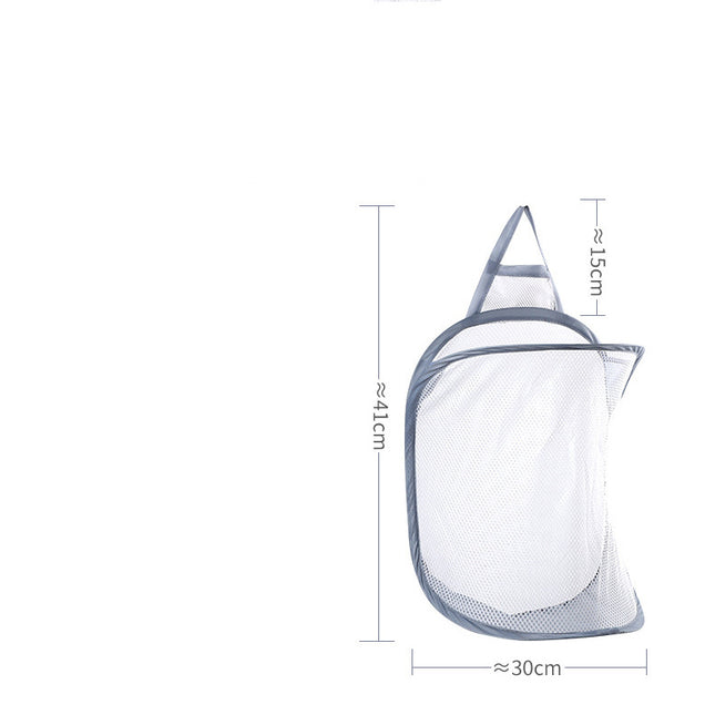 Foldable Laundry Baskets Sub-bathroom With Clothes Hanger Bags Home Wall-mounted