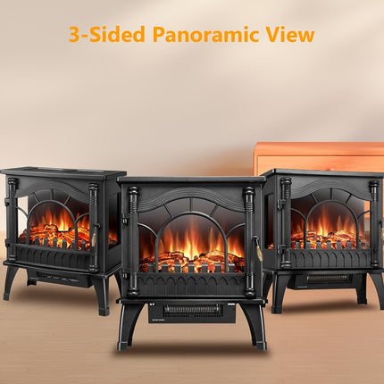 Electric Fireplace Stove, Freestanding Fireplace Heater