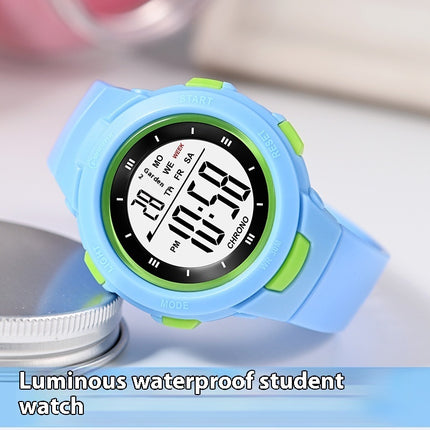 Fashion Pin Buckle Luminous Waterproof PU Strap Student Electronic Watch