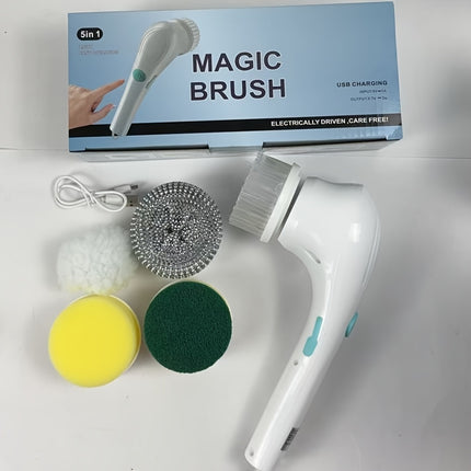 The dolphin electric rotating cleaning brush has a replaceable head and is USB - charged