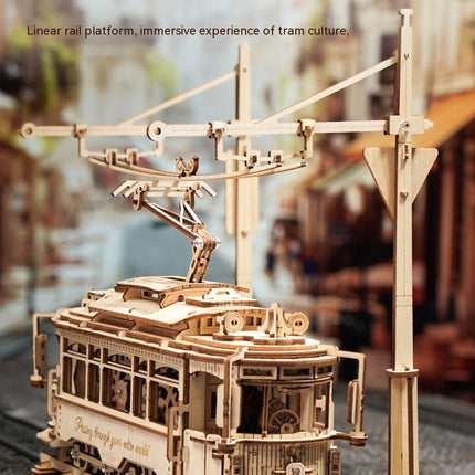 Diy Handmade Gift Tram Assembly Toy For Children Model