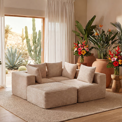 Sofa with A Freely Configurable Design And A Stylish, Versatile Colorway. Stable Floor-standing Structure