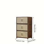 3-layer coffee foldable art cabinet