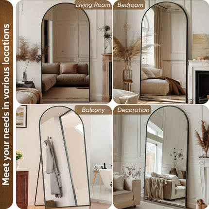Full Length Mirror, Floor Mirror, Floor Standing Mirror Freestanding Arch Full Body