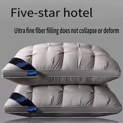 Neck Support Pillow for Sleep - Breathable Bed Pillow with Moisture-Wicking Technology,