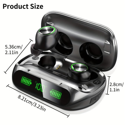 Wireless Earbuds V5.3 Headphones, with Charging Case 200 Hrs Playtime