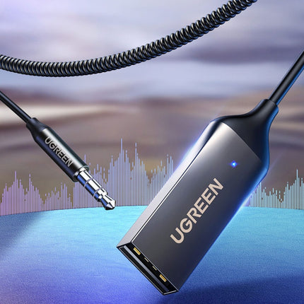UGREEN Bluetooth Aux Adapter Wireless Car Bluetooth Receiver USB To 3.5mm Jack