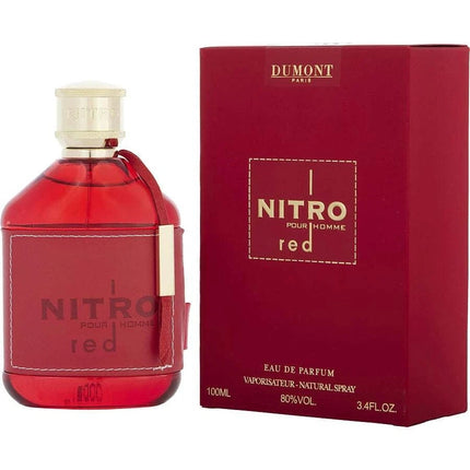 Dumont Nitro Red Eau De Parfum for Men 3.4 Oz - Fruit, Woody, Floral & Masculine Fragrance