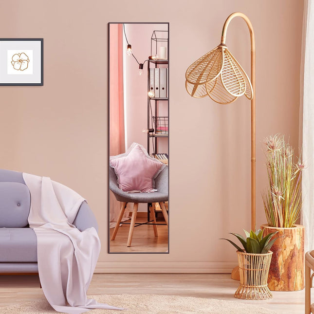 160 x 40 CM Full-length mirror, rectangular makeup mirror made of shatter-proof glass and an aluminum alloy frame