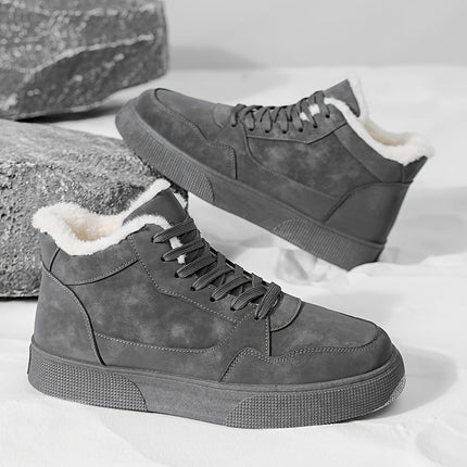 Men's Winter Warm High-Top Sneakers - Heavy-Duty & PVC Sole All-Terrain Traction