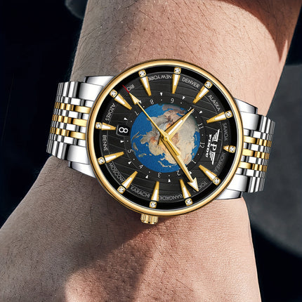 Men'S Automatic Watch - Business & Formal Watch with Stainless Steel Strap, Mechanical Movement,