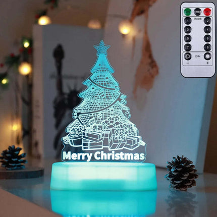 Christmas Decoration 3D Lamp Acrylic LED Night Lights New Year