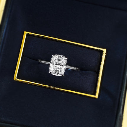 S925 Silver 7x9mm Square Ring For Women Everyday Classic Style