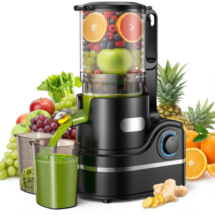 Juicer, Fruit & Vegetable Juicer - 15cm Wide Feed Chute For Whole Fruit Juicing, Unique Filter-Free Design