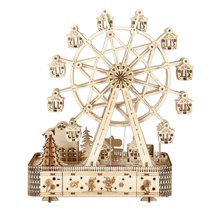 Wooden 3D Three-dimensional Puzzle Model DIY Building Assembly Toy