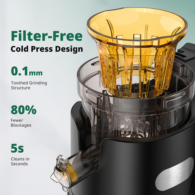 Juicer, Fruit & Vegetable Juicer - 15cm Wide Feed Chute For Whole Fruit Juicing, Unique Filter-Free Design