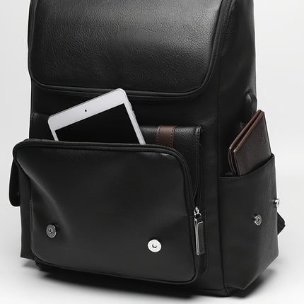 Men's Vintage Multi-Pocket Backpack Compatible for MacBook/Airport - Convertible Travel Bag