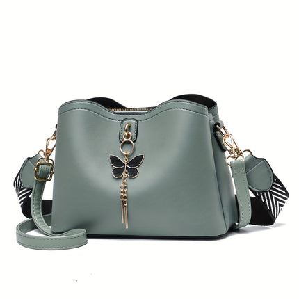 Crossbody Bags For Women Fashion Butterfly Bucket Purses For Teenage Lightweight Shoulder Bag