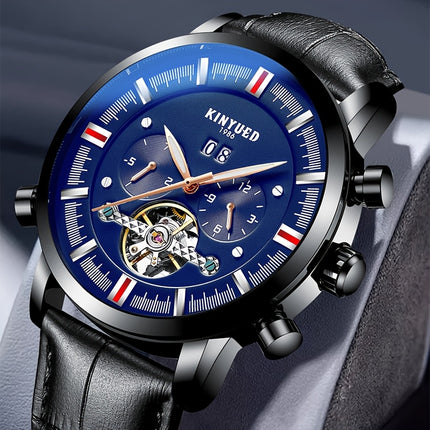 Men'S Casual Fashion Waterproof Watch, Luxury Large Dial Multifunctional Automatic Mechanical Watch