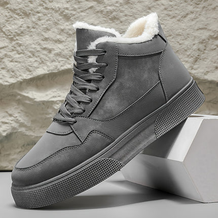 Men's Winter Warm High-Top Sneakers - Heavy-Duty & PVC Sole All-Terrain Traction
