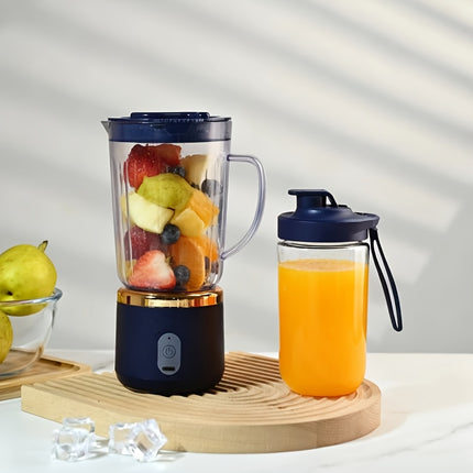 Rechargeable Juicer Dual Cups, Multifunctional, Wireless, Portable Blender, Ideal for Home