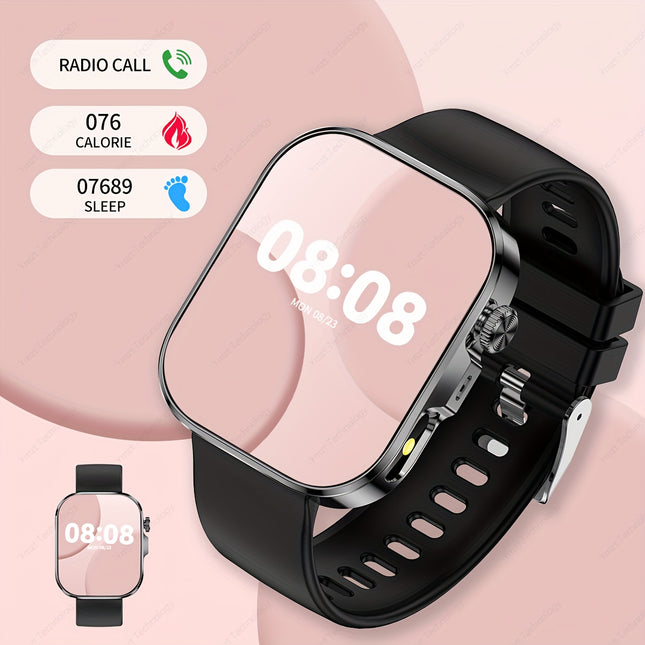 Full-Screen Touch Sports Smartwatch with Flashlight, Wireless Connectivity for Android and iPhone