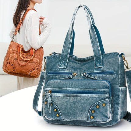 Women'S Vintage Handbag with Detachable Strap