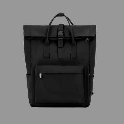 New Large-Capacity Rolled-Edge Backpack Suitable for 15.6-Inch Laptops, Ideal for Both Male And Female Students
