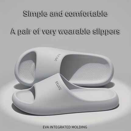 4 pcs set New EVA Solid Color Sandals, Men's Four-season Simple Home Soft Thick Anti-slip Bathroom Sandals