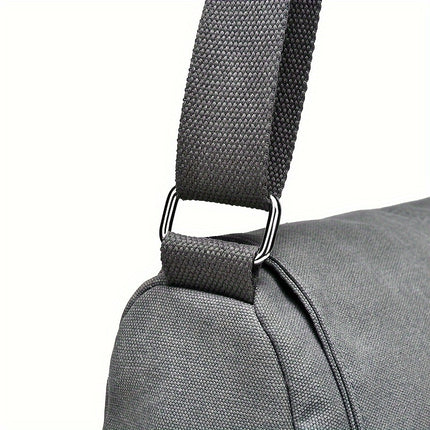 Bag Canvas Shoulder Bag For Men Women, Sling Backpack With Side Pockets, Bookbag For College