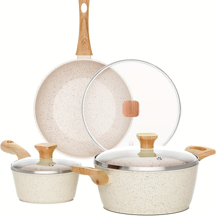 Kitchen Nonstick Cookware Sets with Bakelite Handles,